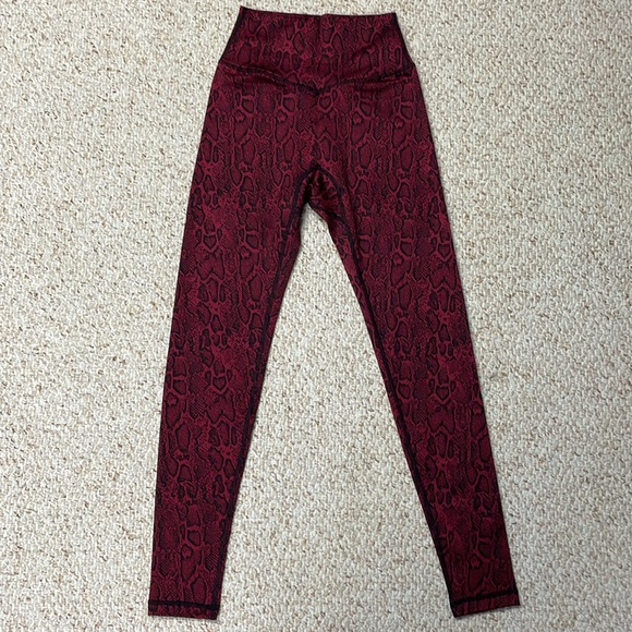 Buffbunny red and black snakeskin leggings size S - Picture 2 of 4
